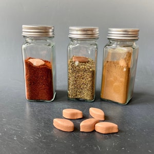 Garde-épices en terre cuite fait main en feuilles - Lot de 12