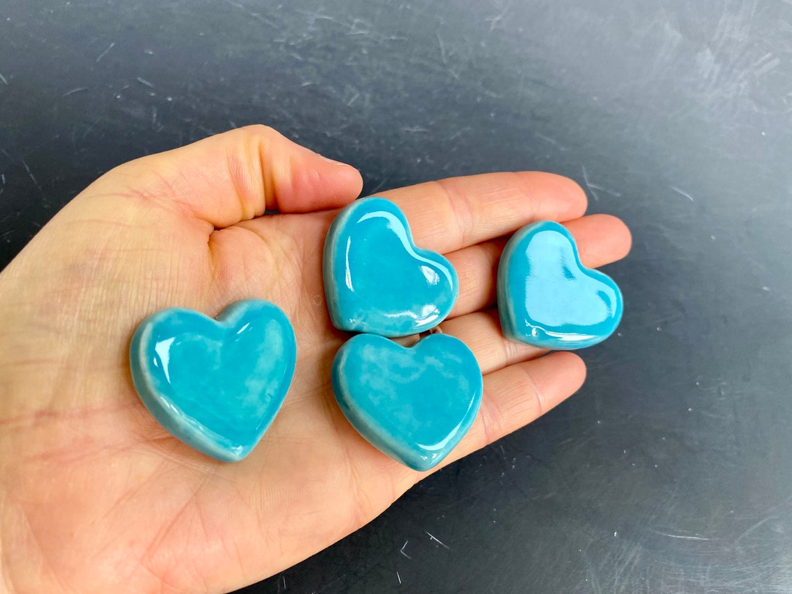 Blue heart in tin handmade ceramic ceramic Etsy