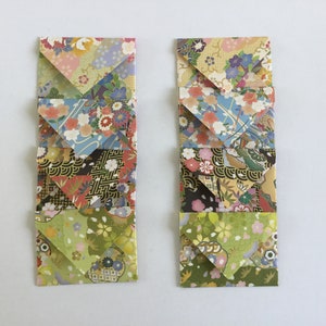 Japanese envelopes, mini cards, mini envelopes, chiyogami stationery, snail mail japanese style, handmade small envelopes, set of 8, spring