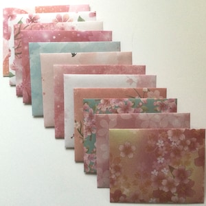 Floral envelopes, pretty flower stationery, spring snail mail, happy mail, handmade small envelopes, set of 12