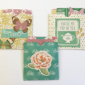 Tasche per diario, tasca per biblioteca, inserto per diario spazzatura, effimeri di diario, etichette tascabili, journaling, posta ordinaria, scrapbooking, artigianato, set da 3