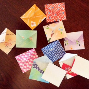 Mini envelopes, tiny envelopes, tiny cards, random patterns, tooth fairy letter, party favour, lunch box note, wedding favour