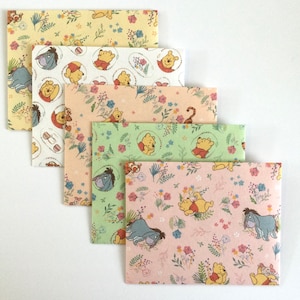 Buste di Winnie the Pooh, set di buste per baby shower, posta con animali, accessori per planner, cancelleria, idea regalo, set da 5