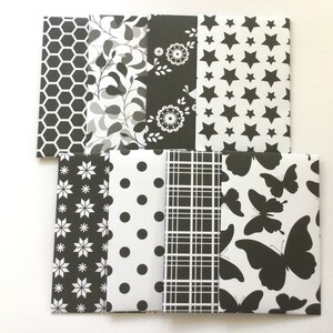 Gift card envelopes, money envelopes, monochrome, black and white, stationery, planner pocket, set of 8
