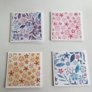 Spring cards, Flower cards, Floral pastel cards, watercolour mini card set, gift cards, thank you cards, note cards, mini notes, set of 8 image 2