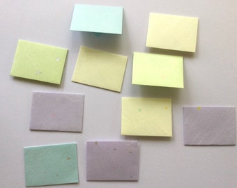 Mini pastel envelopes and inserts, tiny envelopes, tiny cards, tooth fairy letter, lunch box note, wedding favour, baby shower