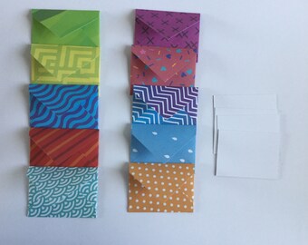 Mini Origami Envelopes with Cards: Tiny Notes, Tooth Fairy (Set of 10)