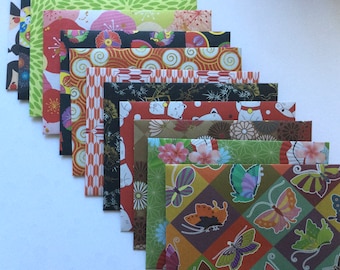 Japanese envelopes, Japanese style stationery, snail mail, handmade envelopes, set of 12