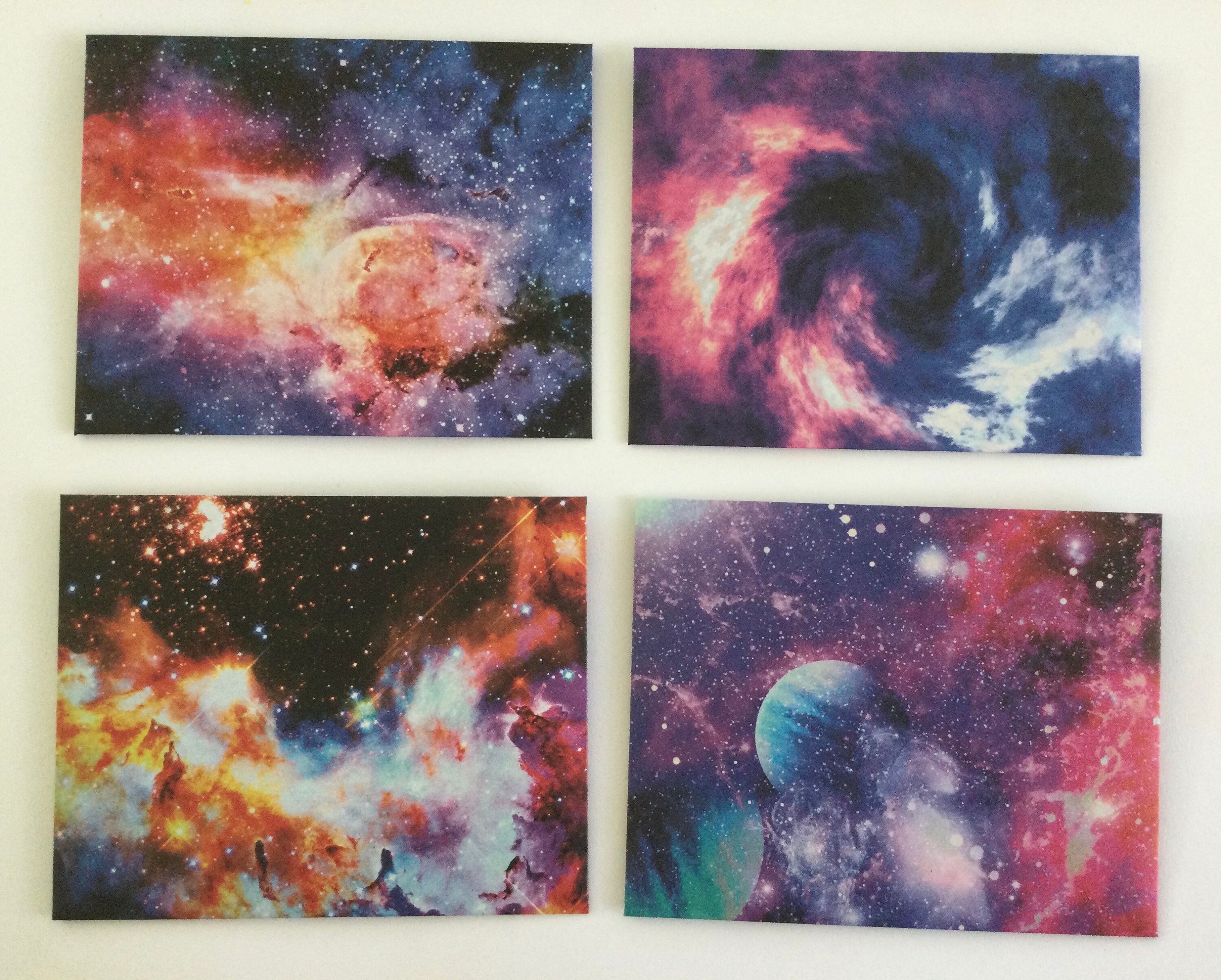 Handmade Galaxy Envelopes: Space Theme Snail Mail, Set of 12 - Etsy