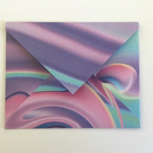 Rainbow marble small envelopes, bright stationery, snail mail, happy mail, handmade envelopes, set of 10 image 7