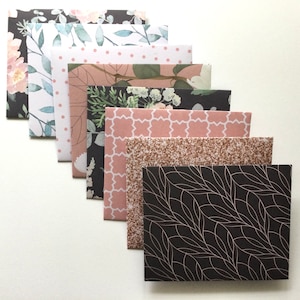 Patterned envelopes, small envelope set, snail mail, planner accessories, stationery, gift idea, set of 8