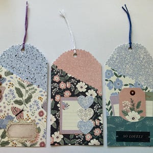 Etichette tascabili primaverili, etichette regalo, accessori per planner, journaling, scrapbooking, abbellimenti, artigianato, posta ordinaria, artigianato di carta, set da 3
