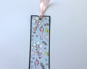 Gumnut baby bookmarks, pink blossom baby Birthday gift idea, book lover gift, token of appreciation