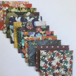 Japanese envelopes, japanese stationery, snail mail, happy mail, handmade small envelopes, set of 12, kimino pattern