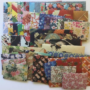 Japanese Envelope bundle, envelope gift set, snail mail stationery, mixed bulk envelopes, journal ephemera,  set of 45