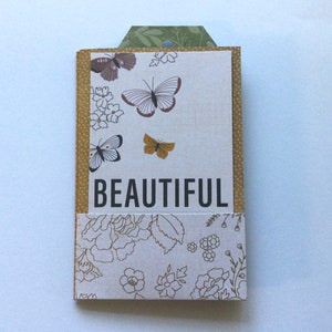 Mini Flip book estilo vintage, bolsillos botánicos suministros de diario, correo postal, correo feliz, amigo por correspondencia, listo para enviar