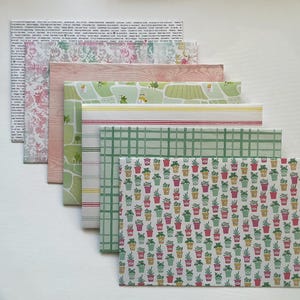 Zomerenveloppen, C6-snailmailenveloppen, handgemaakt, briefpapier met patroon, penvriend, planneraccessoires, kleurrijk, cadeau-idee, set van 7