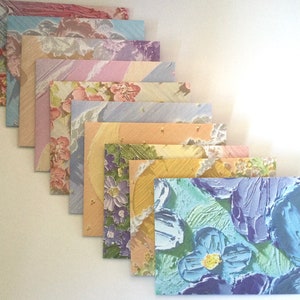 Landscape oil painting envelopes, pretty envelope set, snail mail, planner accessories, stationery, gift idea, set of 10