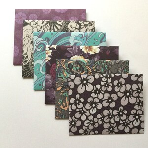 Japanese envelopes, japanese stationery, spring snail mail, happy mail, handmade small envelopes, set of 6