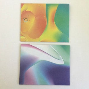 Rainbow marble small envelopes, bright stationery, snail mail, happy mail, handmade envelopes, set of 10 image 4