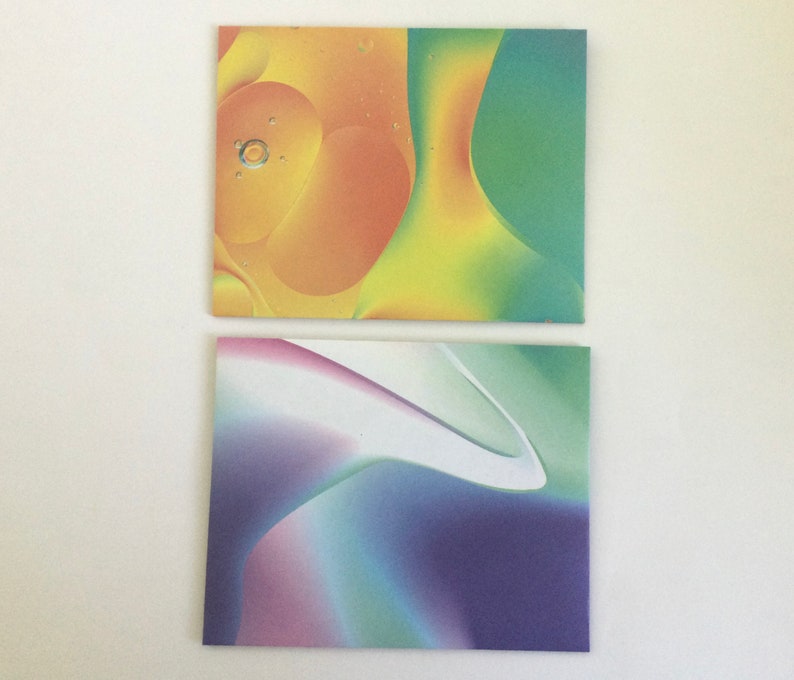 Rainbow marble small envelopes, bright stationery, snail mail, happy mail, handmade envelopes, set of 10 image 4