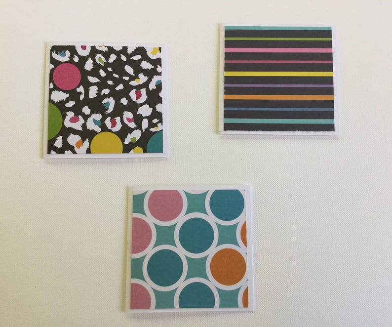 set of 10 thank you cards Mini cards any occasion rainbow gift cards funky greeting cards note cards