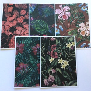 Botanical floral gift cards, flower card set, thank you cards, greeting cards, any occasion, birthday cards, note cards