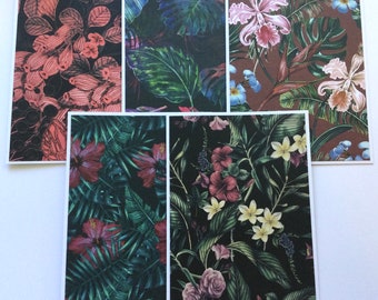 Botanical floral gift cards, flower card set, thank you cards, greeting cards, any occasion, birthday cards, note cards