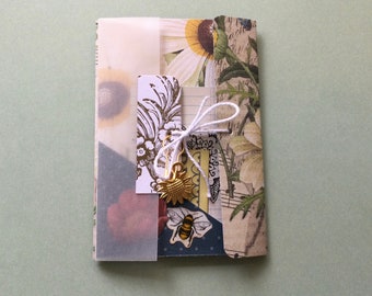 Mini flip book, floral mini journal, journaling supplies, mini snail mail, happy mail, penpal gift idea, ready to ship