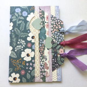 Tasca portadocumenti Waterfall Junk con etichette, graziosa cancelleria floreale, materiale per diari, posta ordinaria, grazioso lavoretto, idea regalo per amici di penna