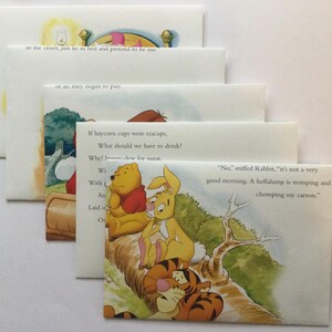 Winnie the Pooh envelopes, Snail mail envelopes, fun stationery, size C6, pen pal, planner accessories, patterned stationery, gift idea