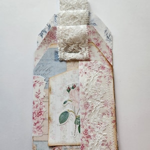 French Journal Triple Tag Pocket: Floral Ephemera Snail Mail Kit