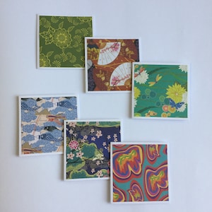 Japanese Mini thank you cards, mini note card set, bright, colourful, blank, thank you, gift tag, lunch box notes, shop notes