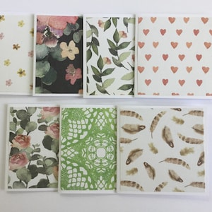 Botanical Mini cards, gift cards, thank you cards, mini note card set, watercolour, blank, thank you, gift tag, lunch box notes, shop notes