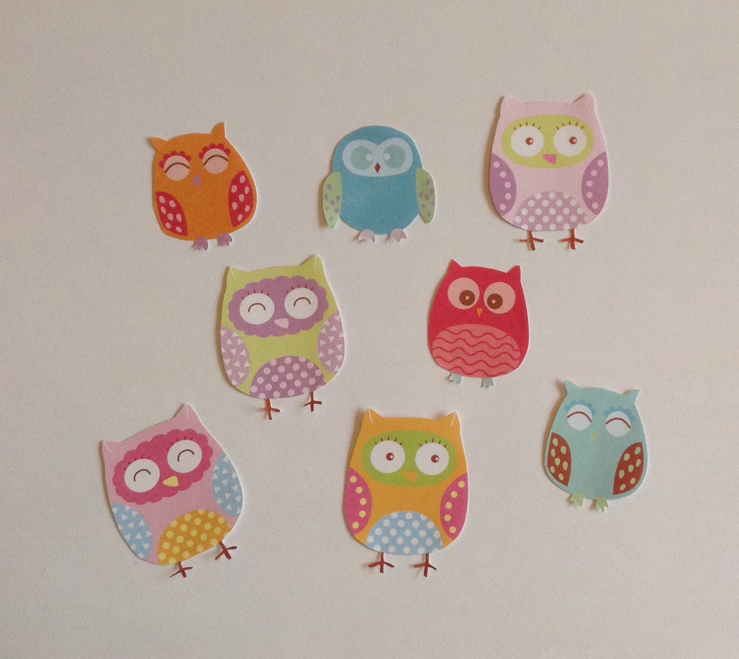 Paper owls paper birds embellishment cut outs cute owls Etsy