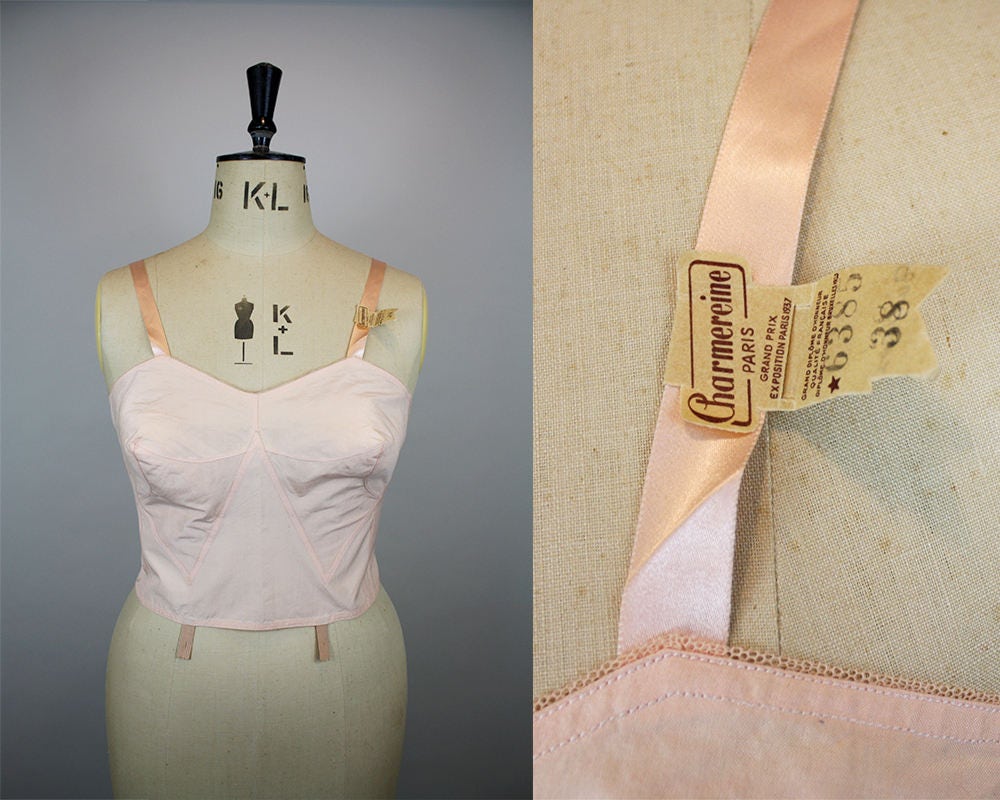 1930s Long Line Bra / Vintage Deadstock Bra / 30s French Etsy