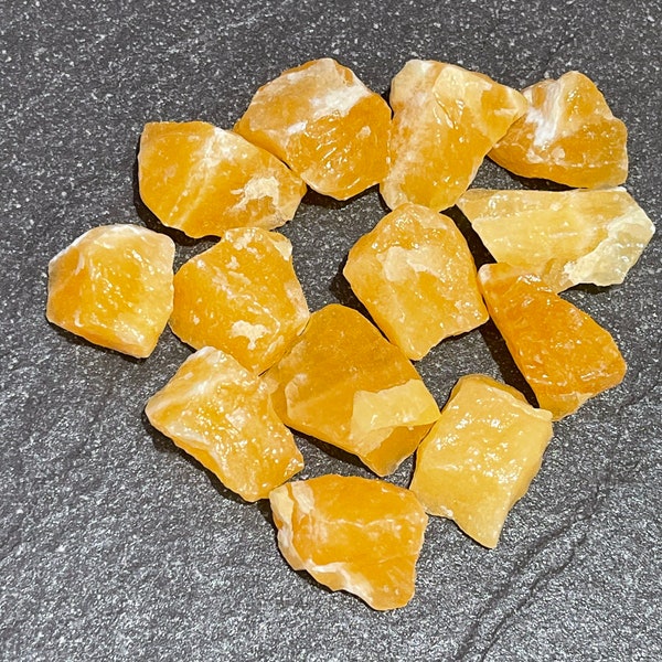 Raw Orange Calcite Crystal - Rough Calcite Gemstone Piece - Crystal Healing - Chakra - Reiki - 20mm to 35mm