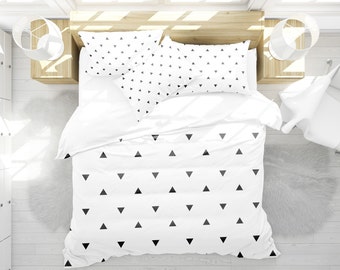 black and white childrens bedding