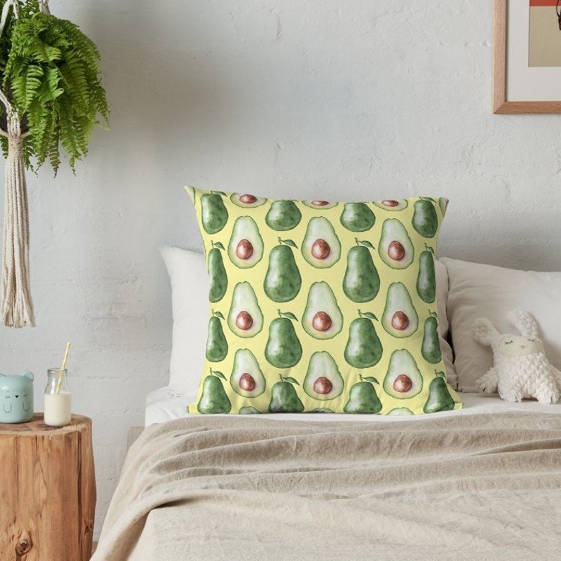 avocado cushion fluffy