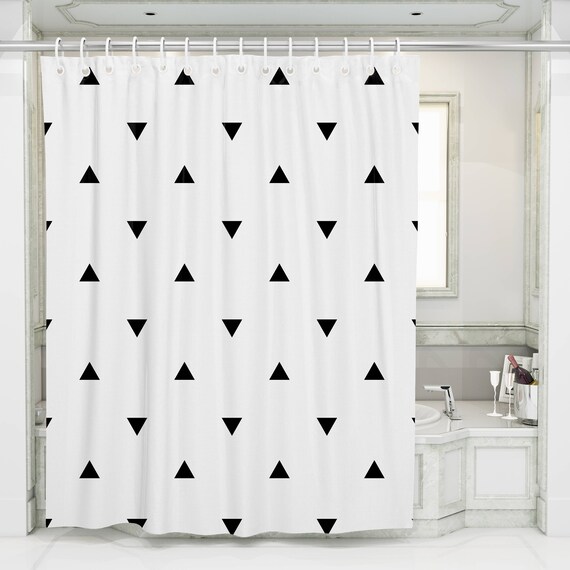 black and white shower curtain