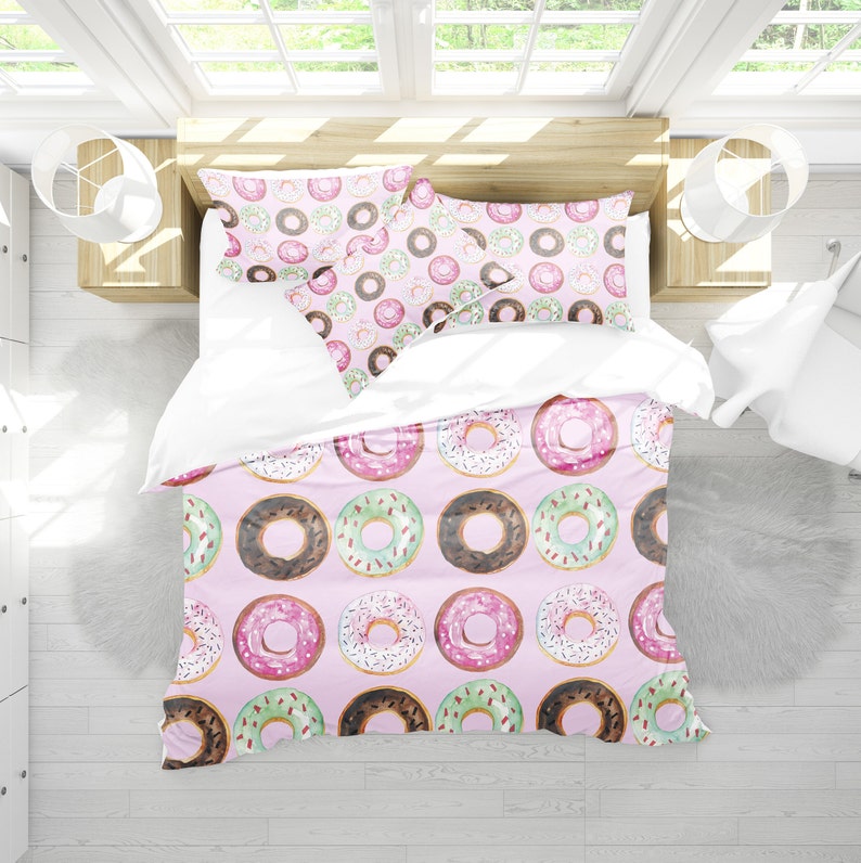 Donut Duvet Cover Donut Duvet Bedding Duvet Cover Dorm Etsy