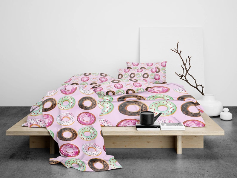 Donut Duvet Cover Donut Duvet Bedding Duvet Cover Dorm Etsy