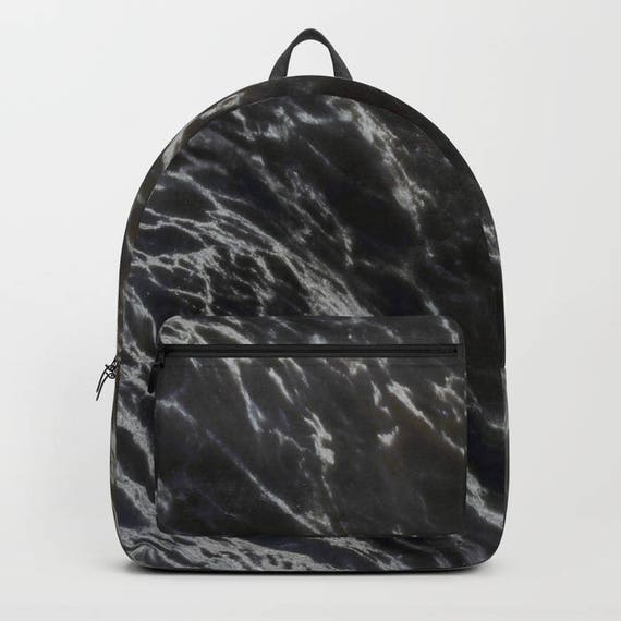 black marble backpack