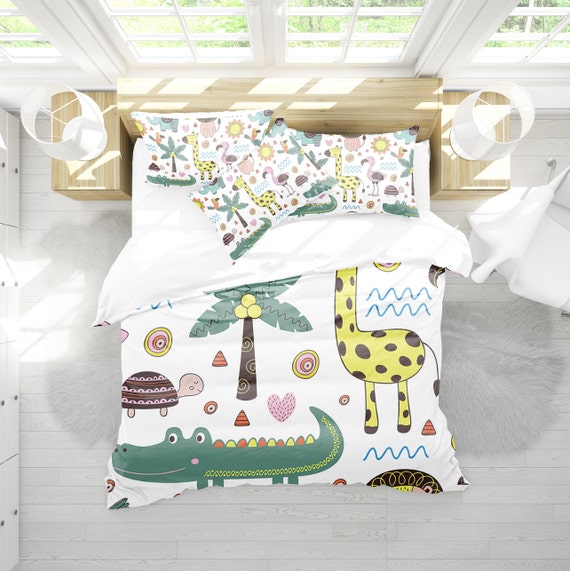 zoo animal crib bedding