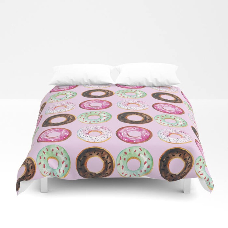 Donut Duvet Cover Donut Duvet Bedding Duvet Cover Dorm Etsy
