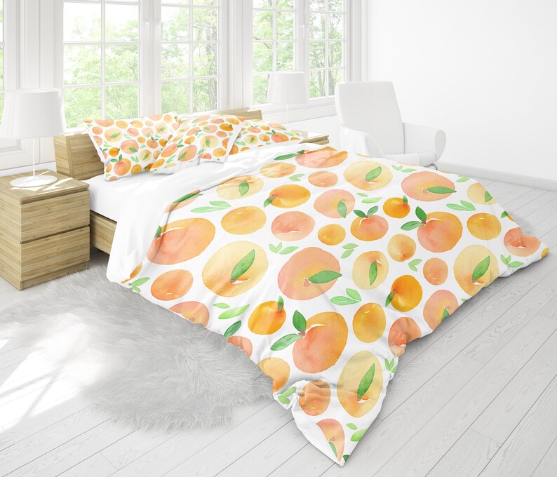 Peach bedding set peach baby bedding floral bedding Etsy