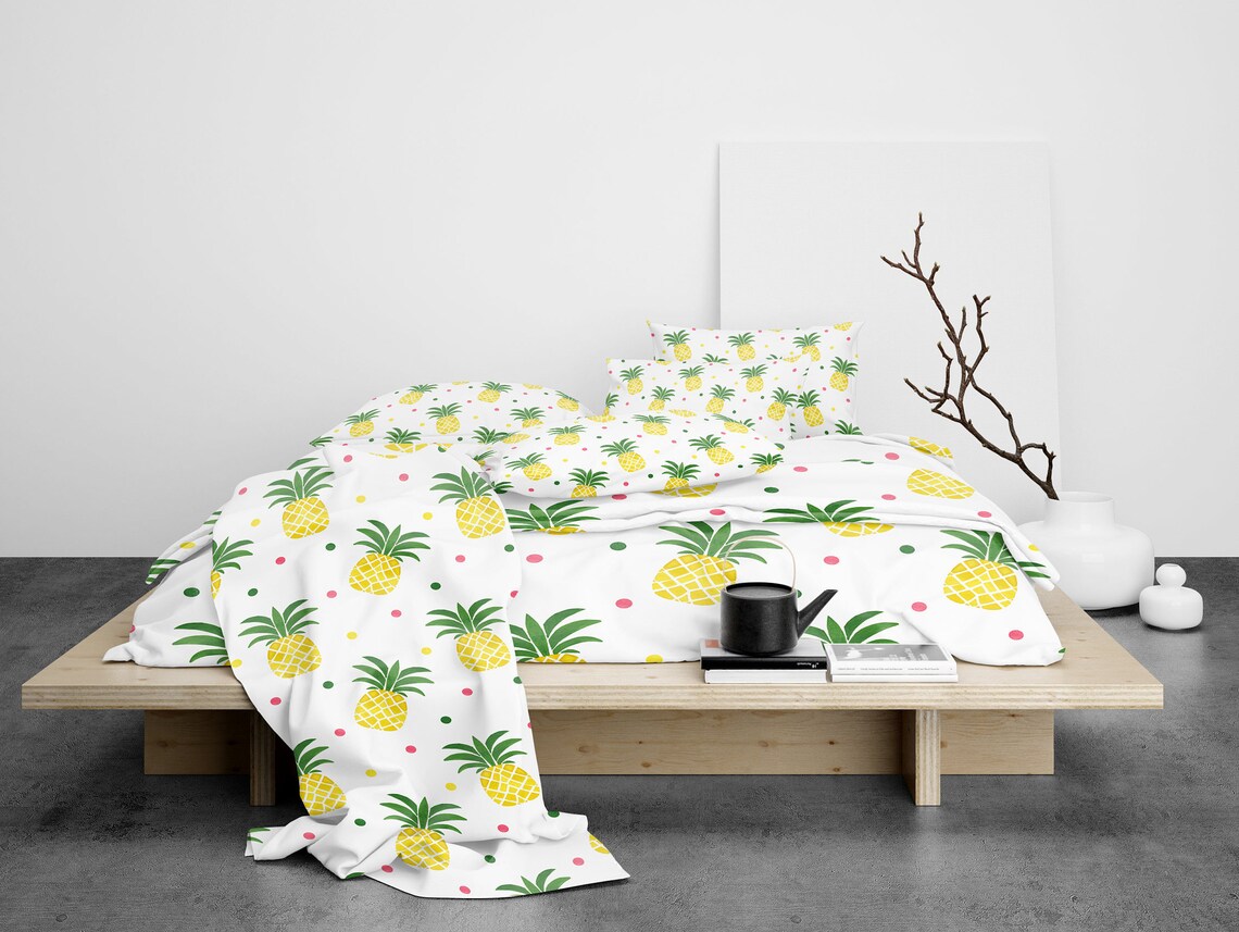 Pineapple Duvet Cover Pineapple Duvet Bedding Bedroom Etsy