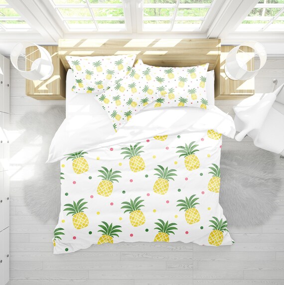 Pineapple Duvet Cover Pineapple Duvet Bedding Bedroom Etsy
