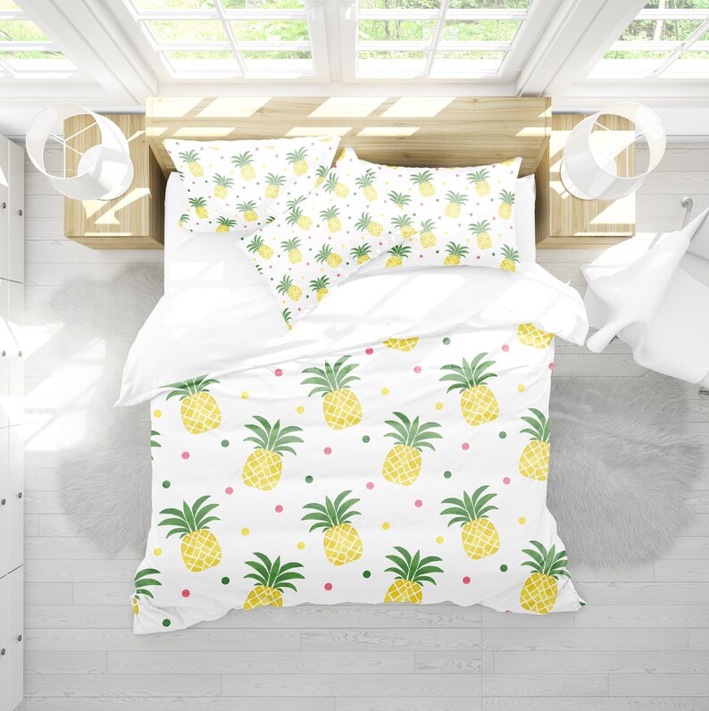 Pineapple Duvet Cover Pineapple Duvet Bedding Bedroom Etsy
