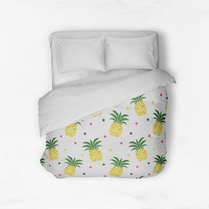 Pineapple Duvet Cover Pineapple Duvet Bedding Bedroom Etsy